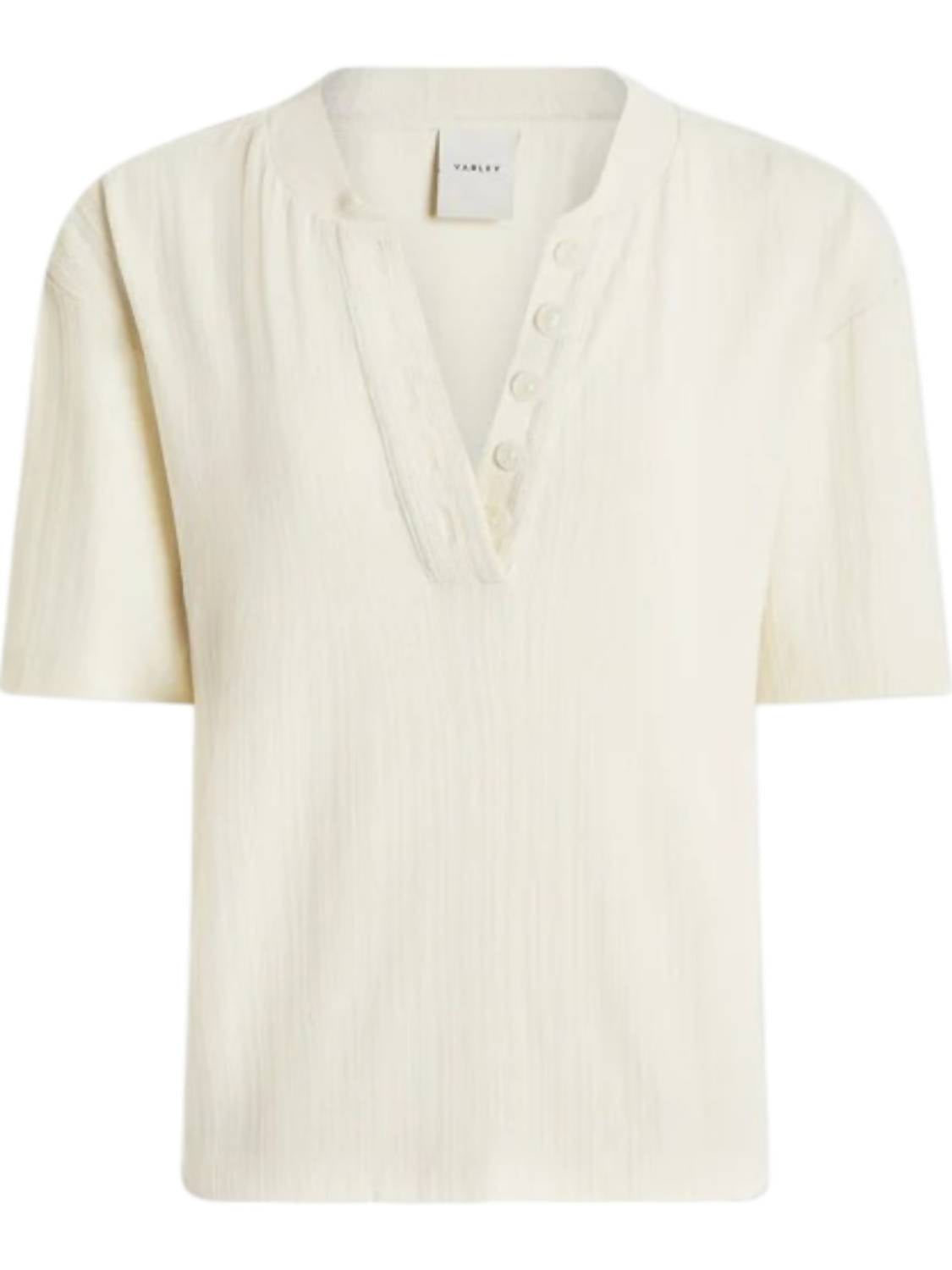 Varley - Kasey Mock Placket Rib Tee