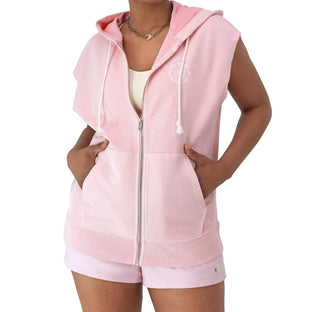 Champion - Moletom com capuz feminino French Terry sem mangas