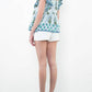 Thml - Flutter Sleeve Floral Tassel Tie Top