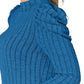 Trendsi - Ribbed Mock Neck Top With Puff Sleeves