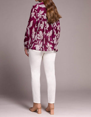 Tribal - Pintuck Lace Up Blouse