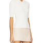 Autumn Cashmere - Pearl Trimmed Polo Top
