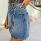 1 The Woman - Ashleigh Denim Wrap Skirt