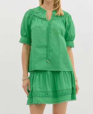 Entro - Puff Banded Sleeve Top