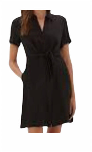 Vestido camisa com cinto Knightley Ecru