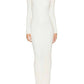 Good American - Rib Shine Off Shoulder Maxi Dress