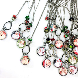 Art By Amy Labbe - Small Santa Bubblies Necklace