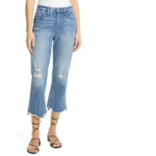 Moldura - LE CROP MINI BOOT JEANS COM BORDA DEGRADADA