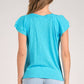 Elan - Flouncy Sleeve Tee Top