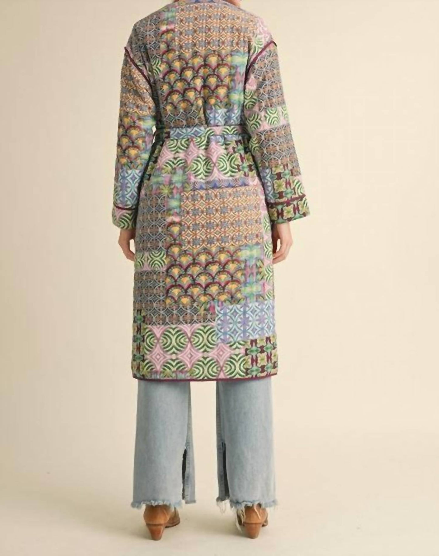 &Merci - Patchwork Print Long Jacket