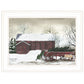 Christmas Wagon' by Billy Jacobs Ready to Hang Holiday Framed Print, White Frame