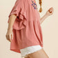 Umgee - Floral Embroidered Babydoll Top