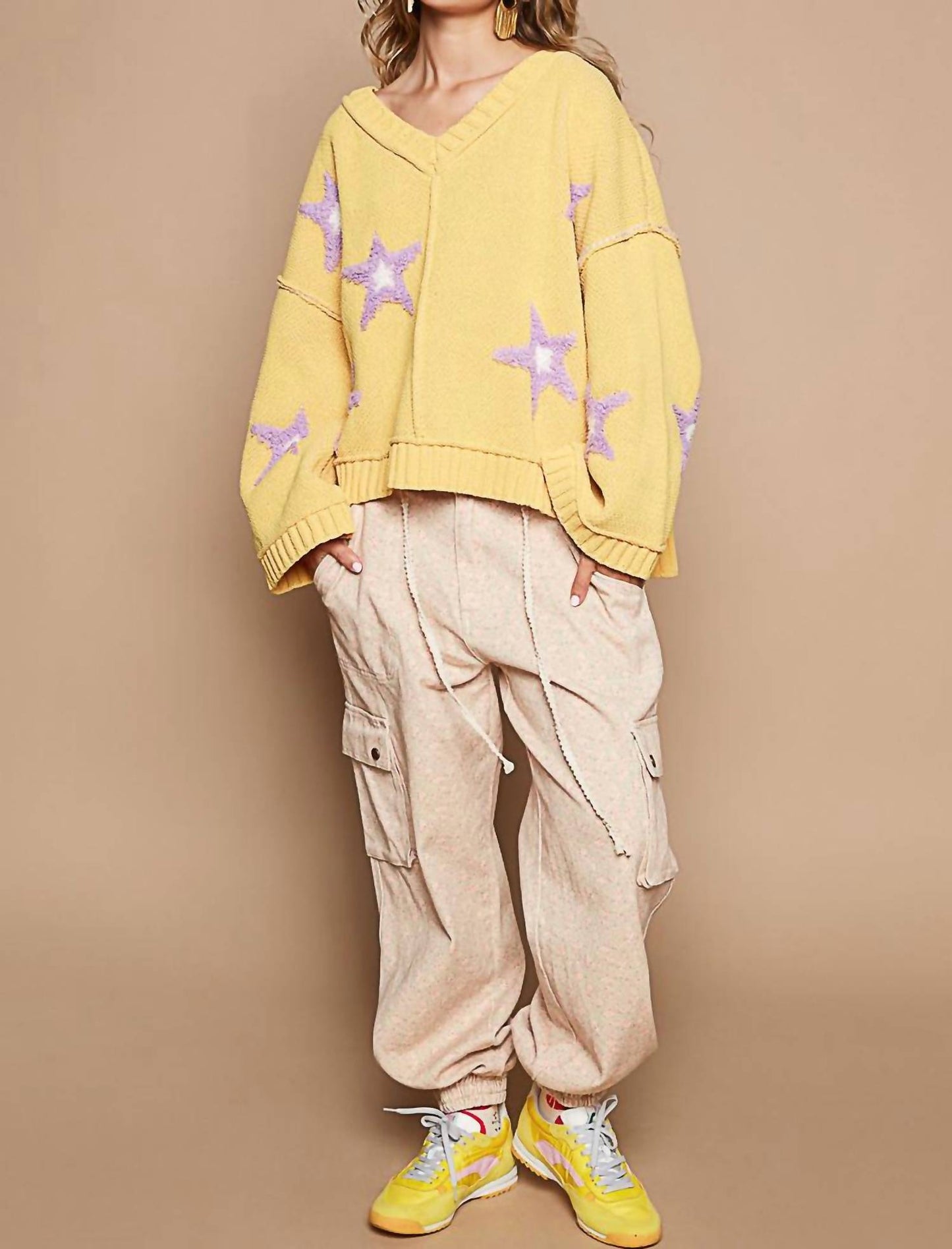 Pol - Star Patch Sweater