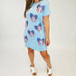 Mary Square - Short Sleeve Usa Bows Short Dress
