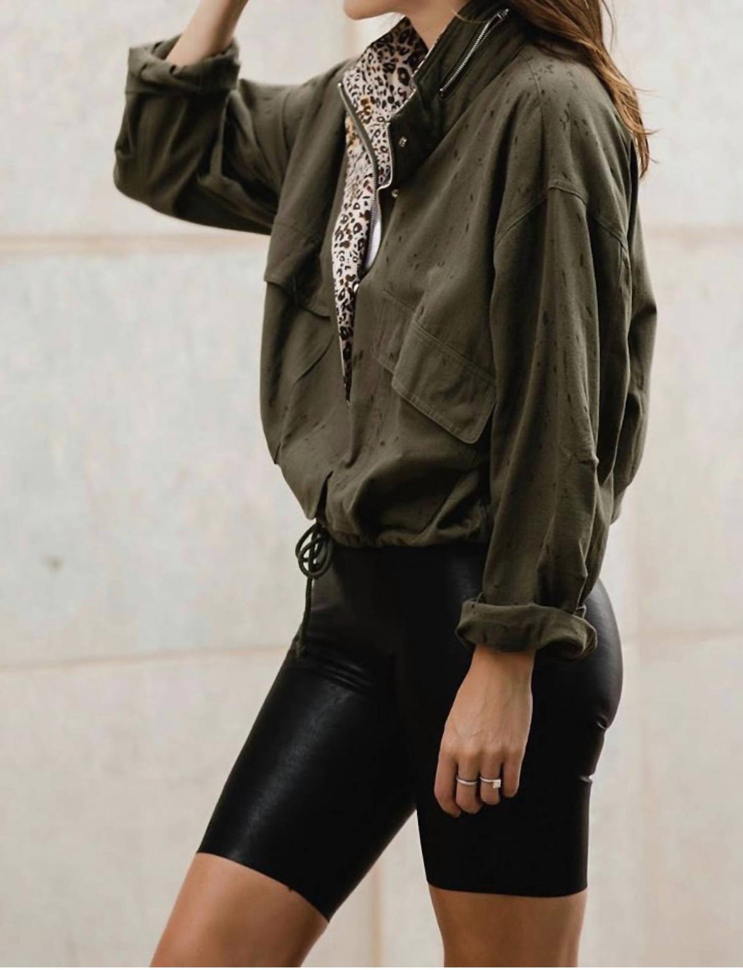 Commando - Faux Leather Biker Shorts
