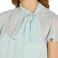 Adrianna Papell - Tie Neck Crepe Chiffon Dress