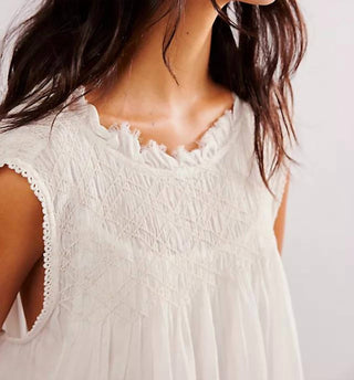 Free People - Vestido curto com estampa de carité