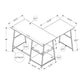 Contemporary L-Shape Computer Desk with Storage Shelves - Brown