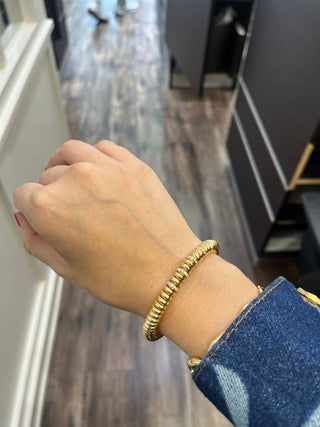 Normani - Women's Ribbed Diamond Stretch Bracelet