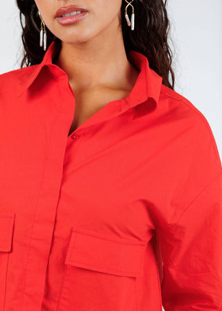 Oui - Women's Crop Boxy Blouse