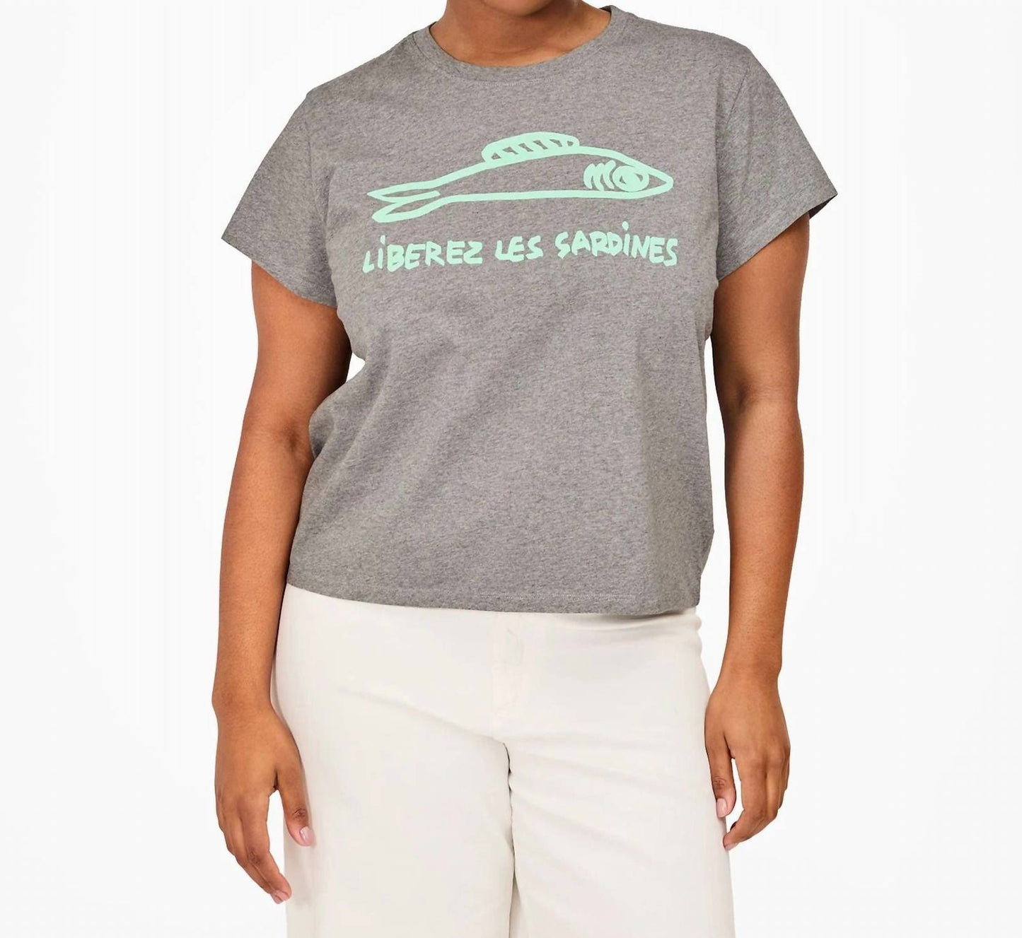 Clare V. - Classic Tee with Sardines