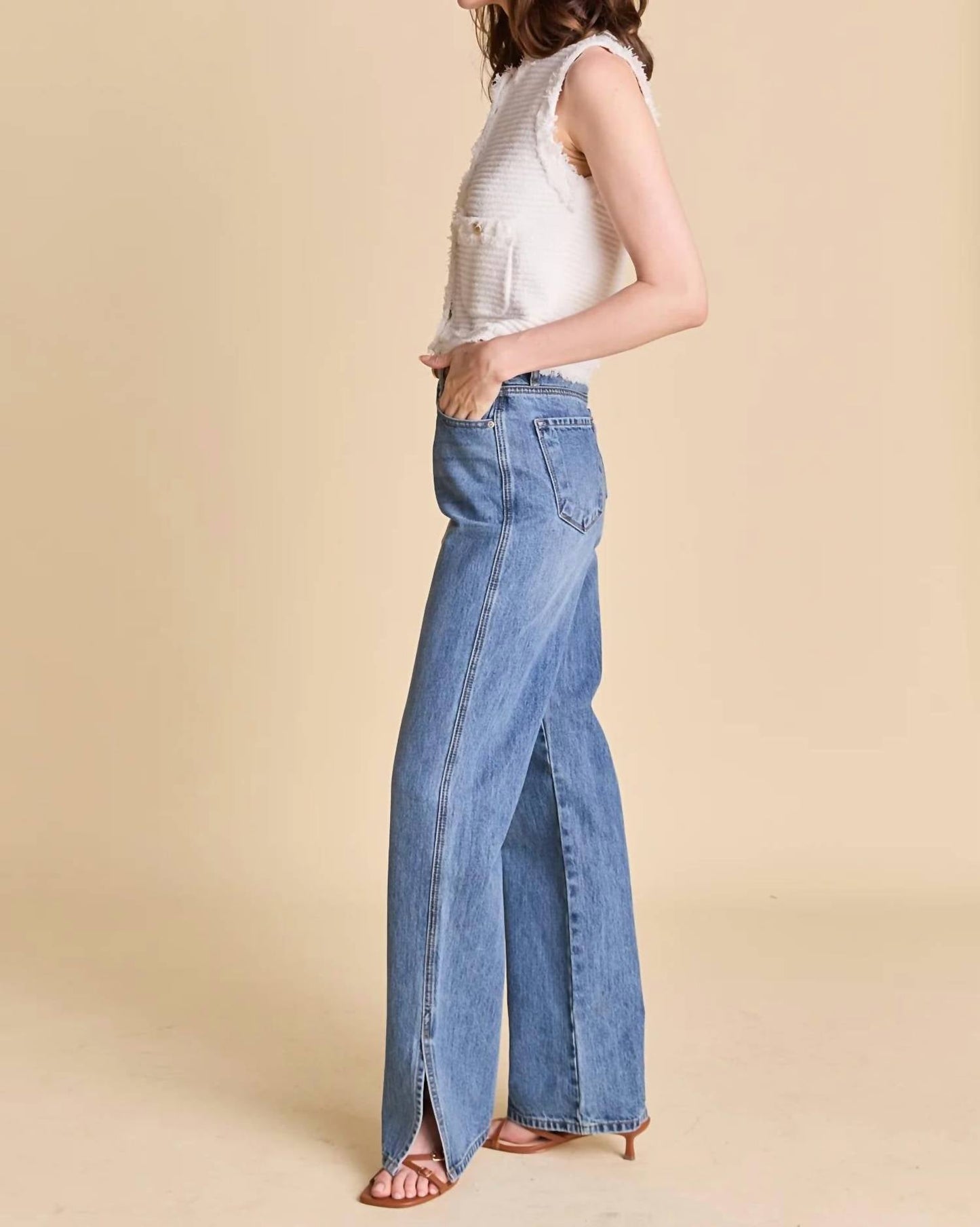 2.7 August Apparel - Julia Fringe Knit Top