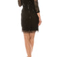 Aidan Mattox - 3/4 Sleeve Soutache Embroidered Dress