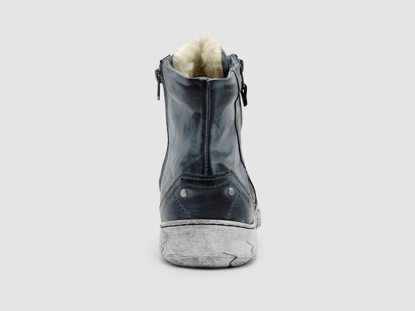 Kcr Group - Women's Original Thick Wool-lined Zip-up Leather Boots