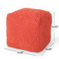 Sunny Square Pouf - Versatile Ottoman or Floor Cushion in Coral