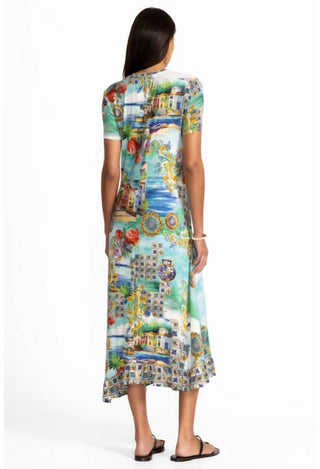 Johnny Was - JANIE FAVORITE ASYMMETRIC HEM SHORT SLEEVE DRESS