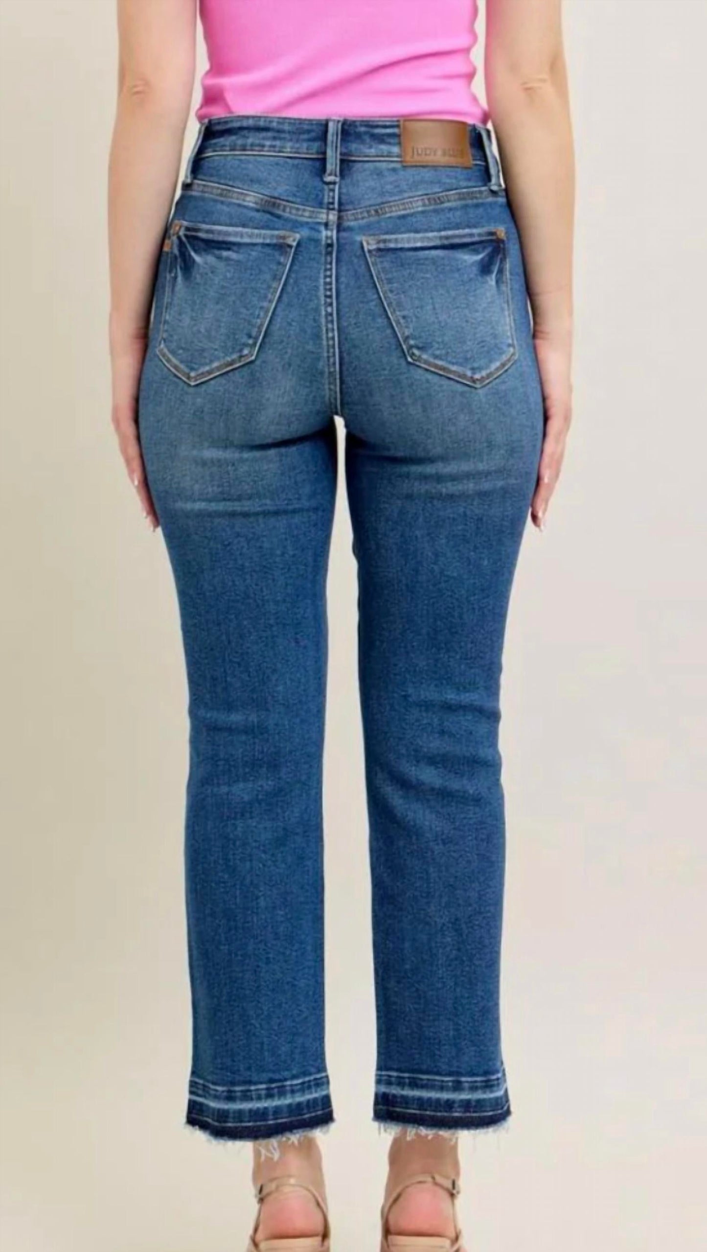 Judy Blue - Vintage Wash Release Hem Kick Flare Jeans