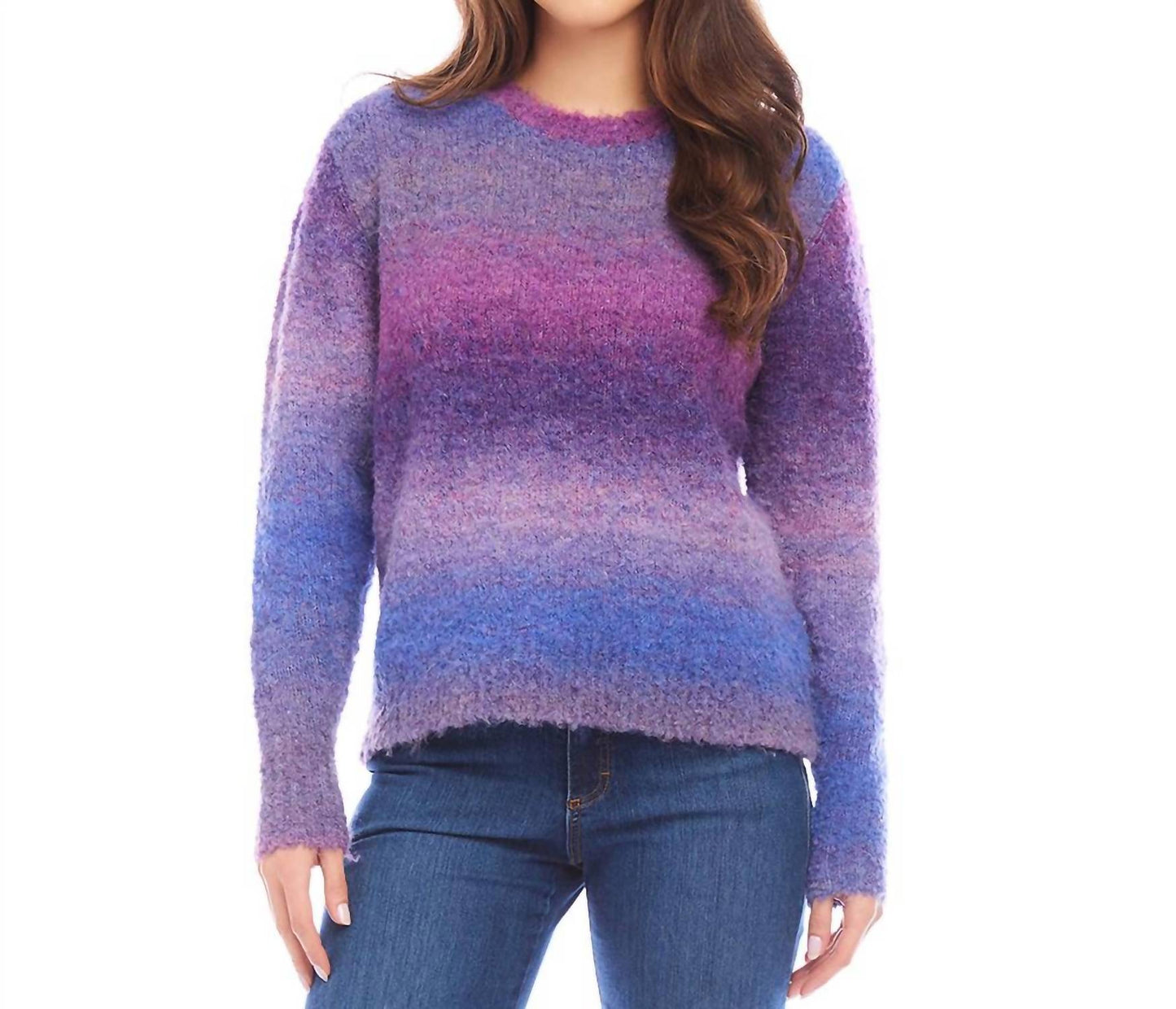 Karen Kane - Petite Size Ombre Boucle Sweater