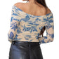 Verte - Marlow Floral Mesh Off The Shoulder Top