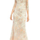 Aidan Mattox - Sheer Embroidered Lace Gown