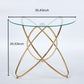 Metal Leg Dining Table With Tempered Glass Top