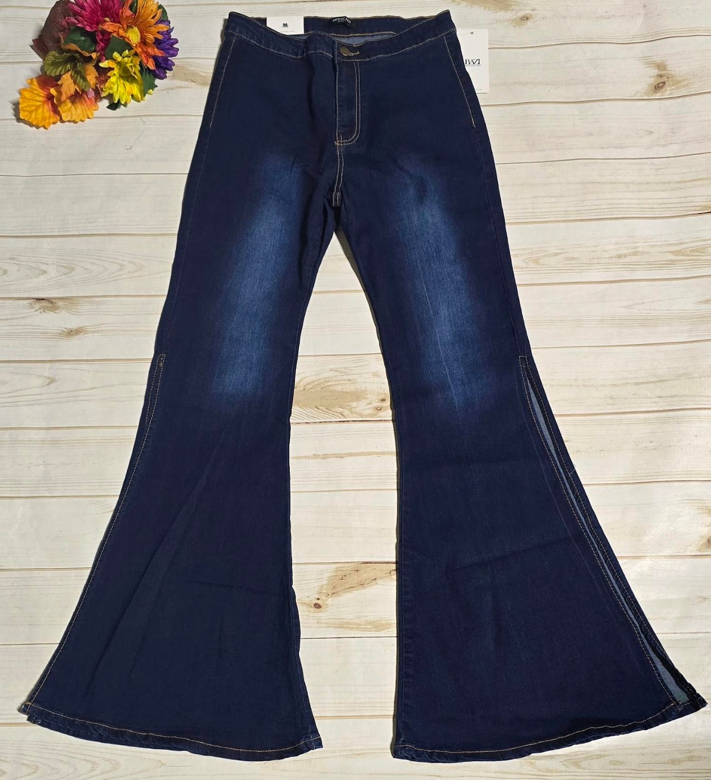 American Bazi - Plazzo High Rise Flared Jeans