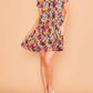 Cozy Co. - Floral Short Sleeve Tiered Dress