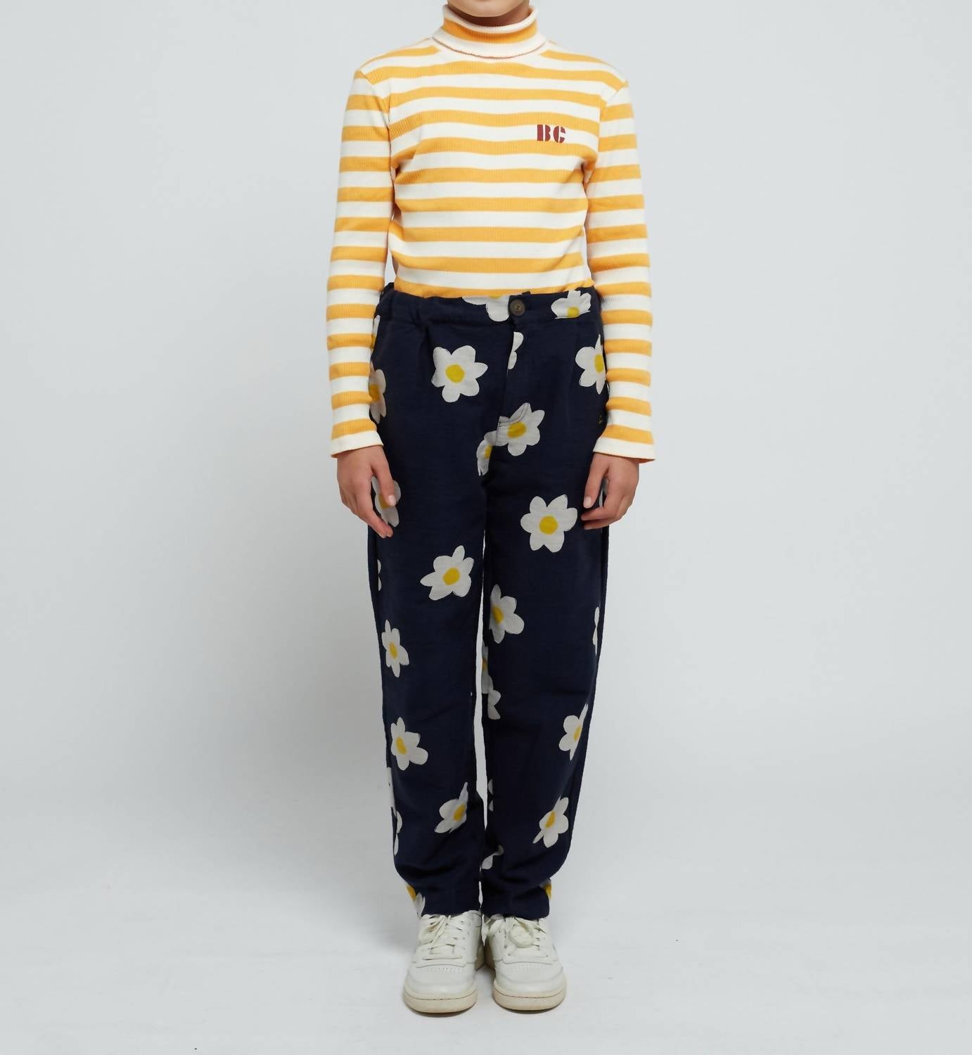 Bobo Choses - Girl's Stripes Turtle Neck T-shirt