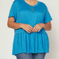Entro - Short Sleeve Peplum Top