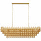 Modern Chandeliers for Dining Room, 54" Large Rectangle Gold Kitchen Chandelier Over Table