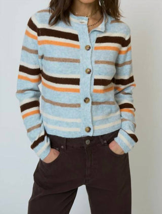 Central Park West - Ash Striped Cardigan