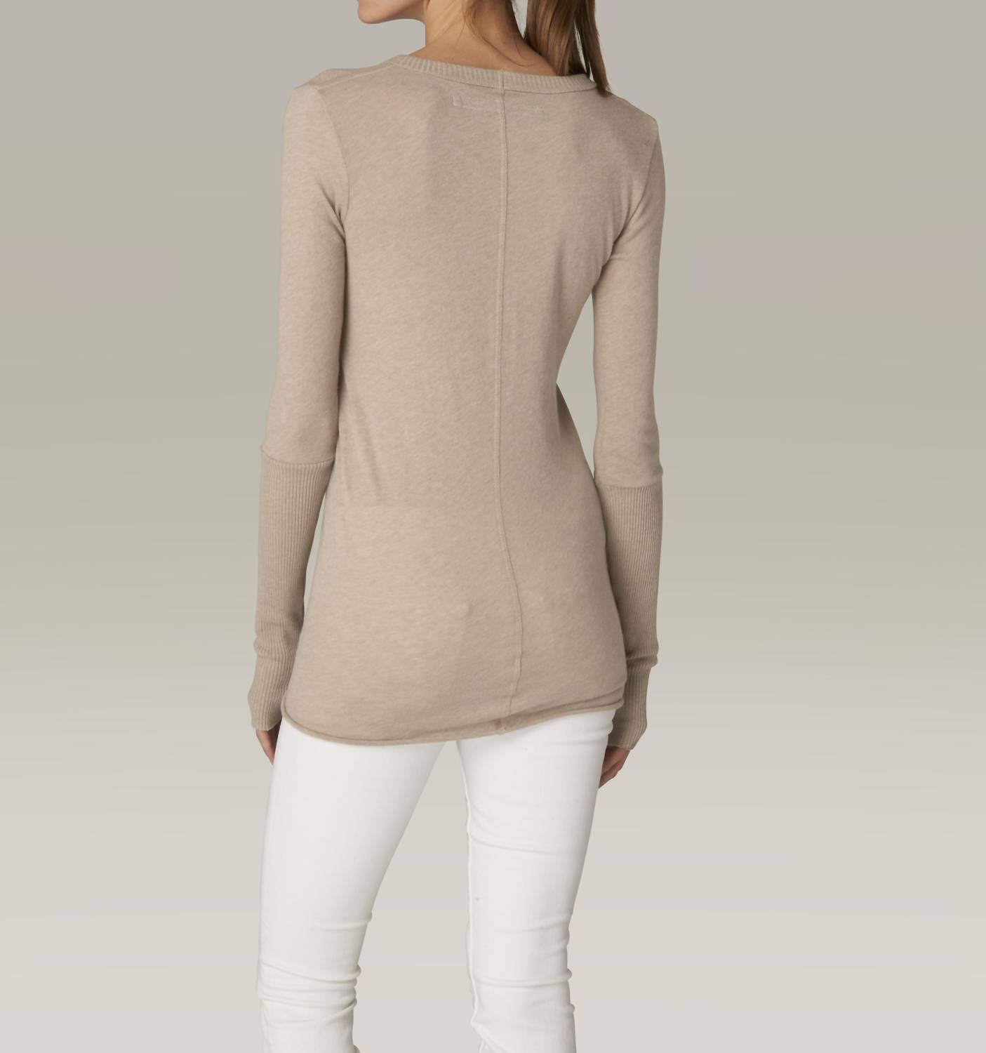 Enza Costa - CASHMERE FITTED CUFFED L/S V