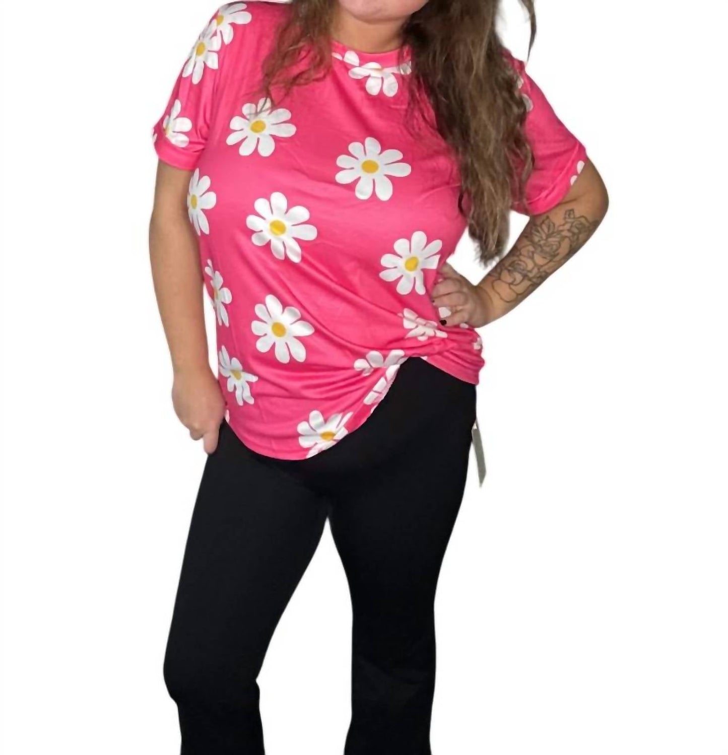 Lovesoft - Daisy Printed Crewneck T Shirt