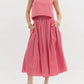Entro - Pleated Striped Midi Skirt