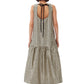 Ganni - Shiny Check Jacquard Midi Dress