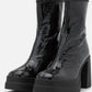 Free People - Bota feminina plataforma de cano duplo