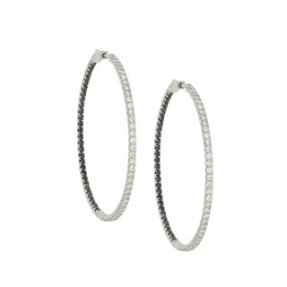 Diana M Jewels - Brincos de argola com diamante de 2,55 cts e 2"