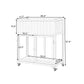 TOPMAX Patio Mini Wood Cold Frame Greenhouse with Wheels