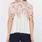 Current Air - Split Neck Pleated Blouse