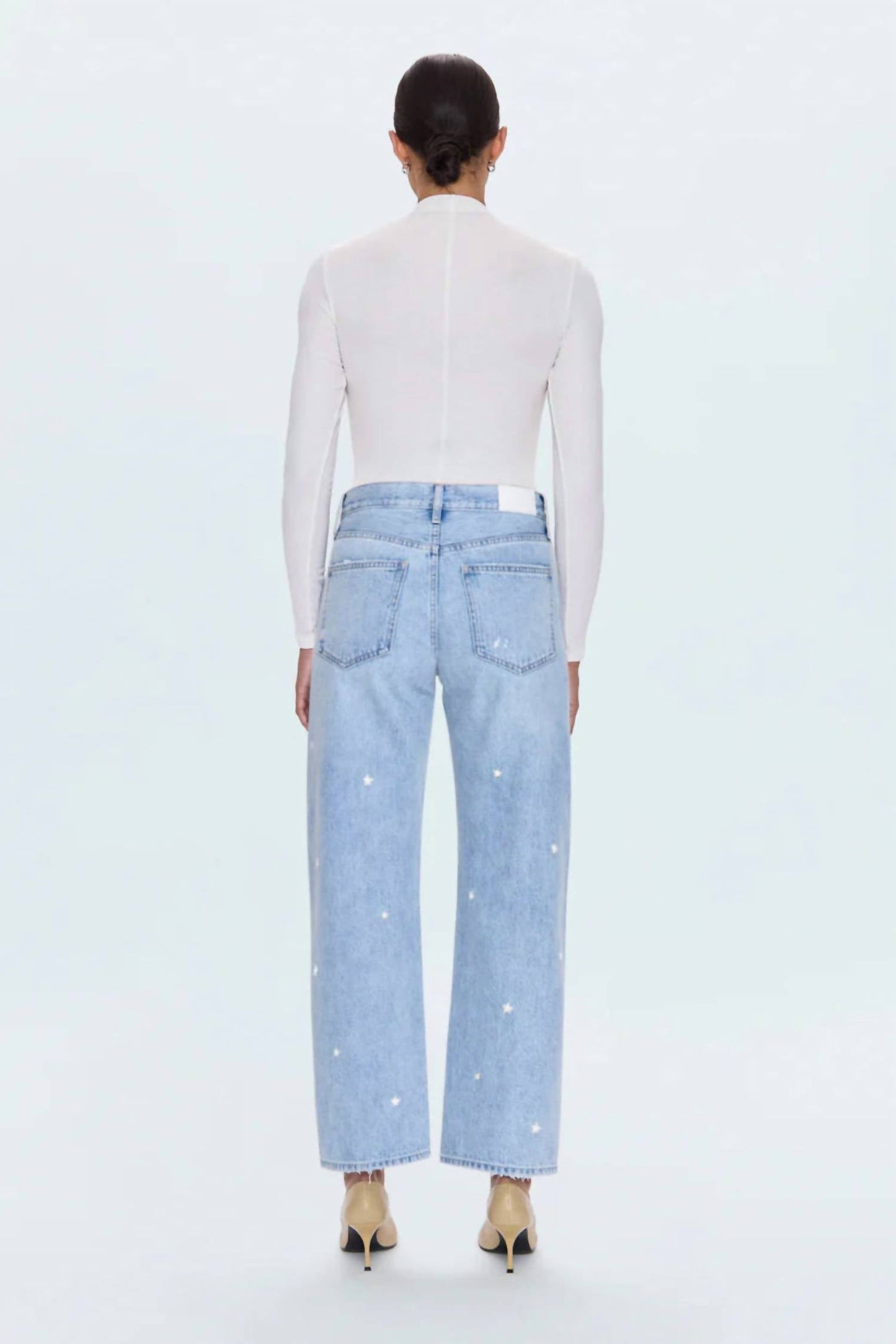 Pistola - Lexi Mid Rise Bowed Straight Jeans